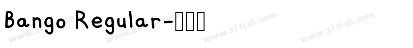 Bango Regular字体转换